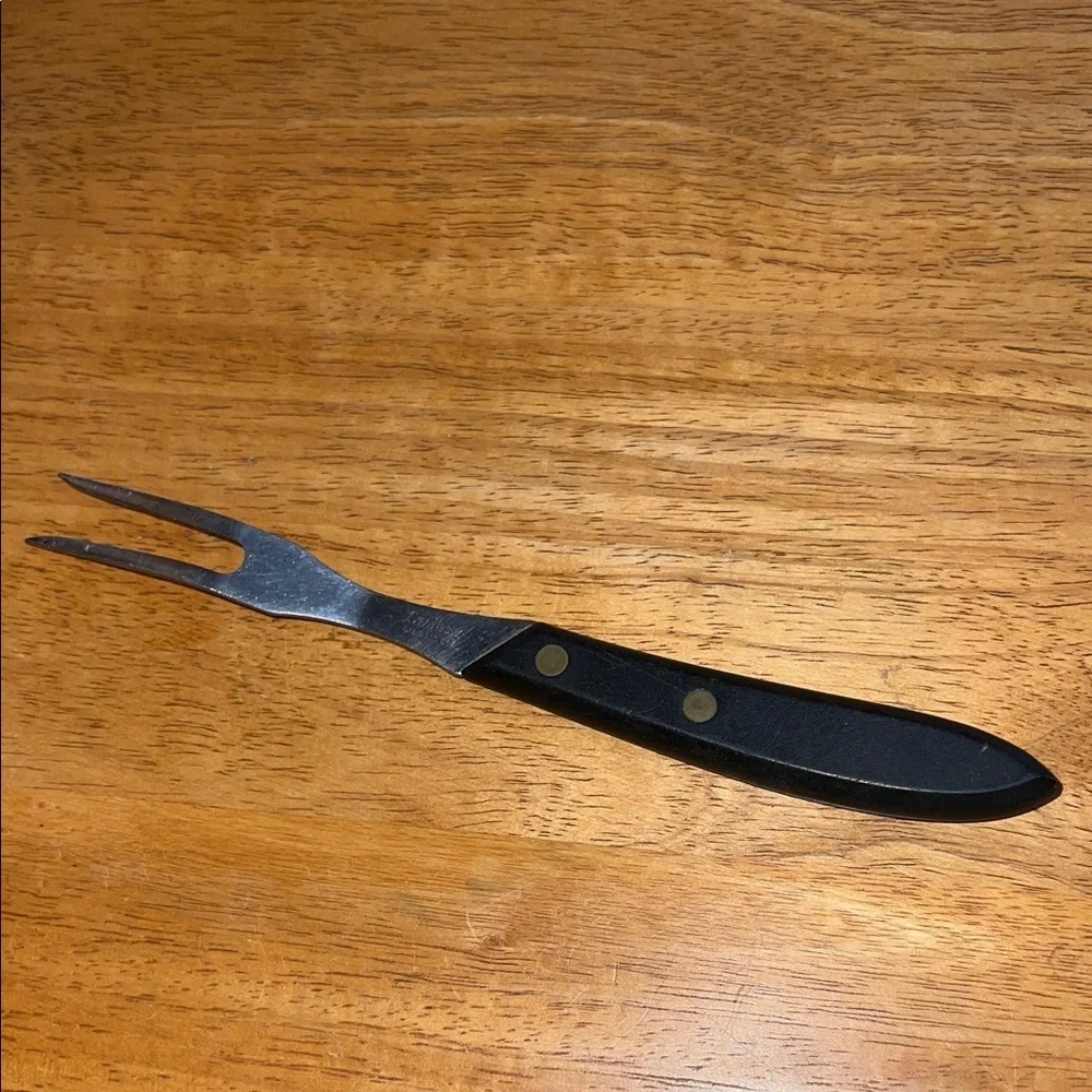 Vintage Stanley Black Carving Fork